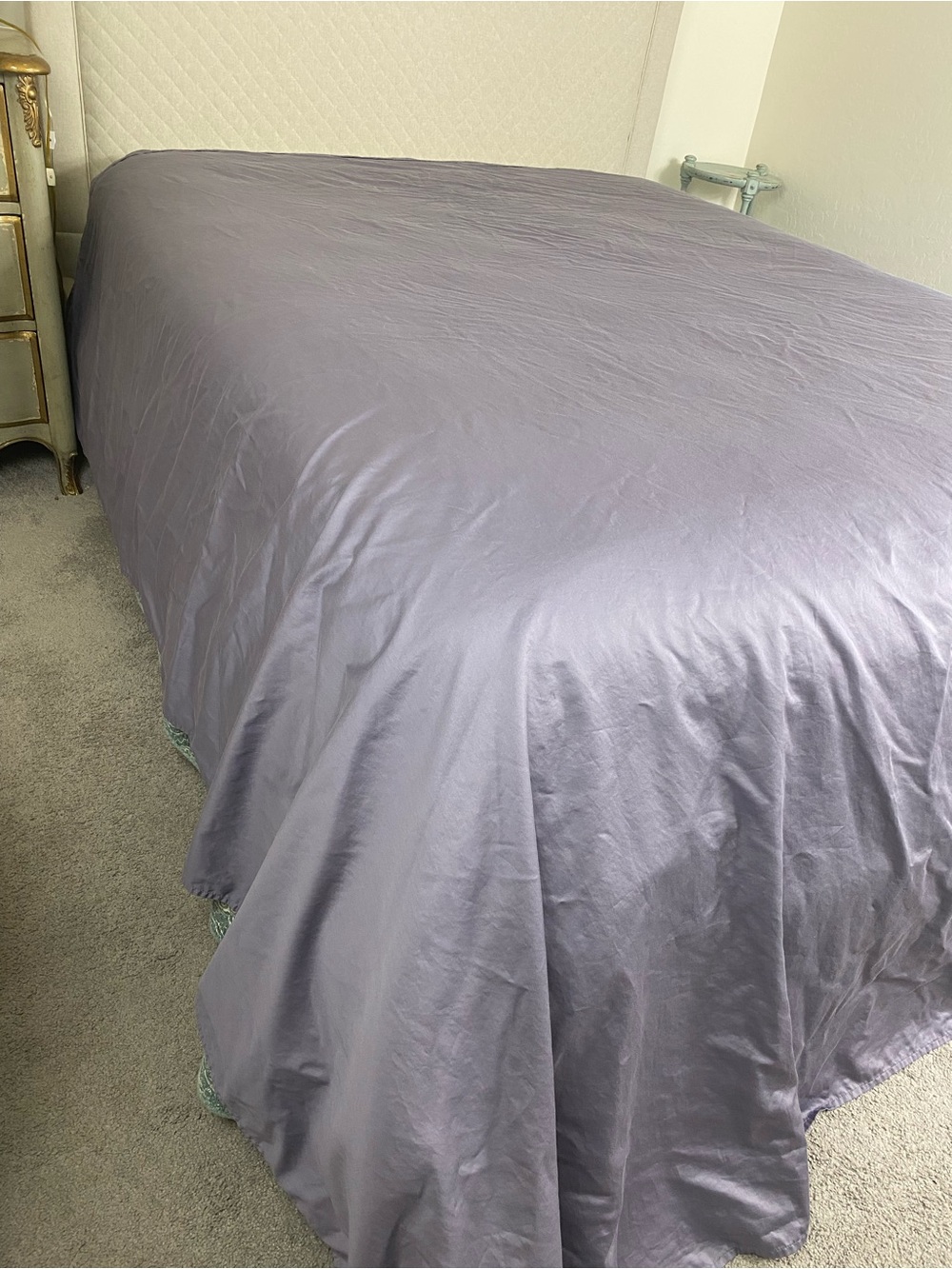 Charisma Lavender Solid King Flat Sheet  - Silky Finish
